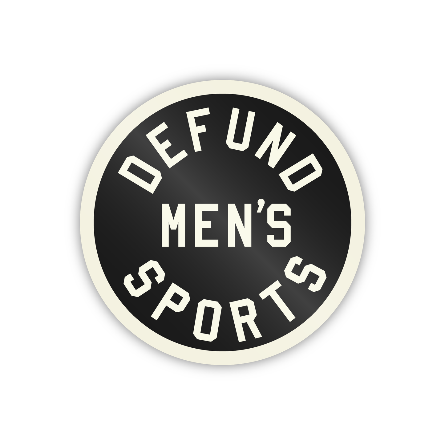 Defund Men's Sports Sticker - Black