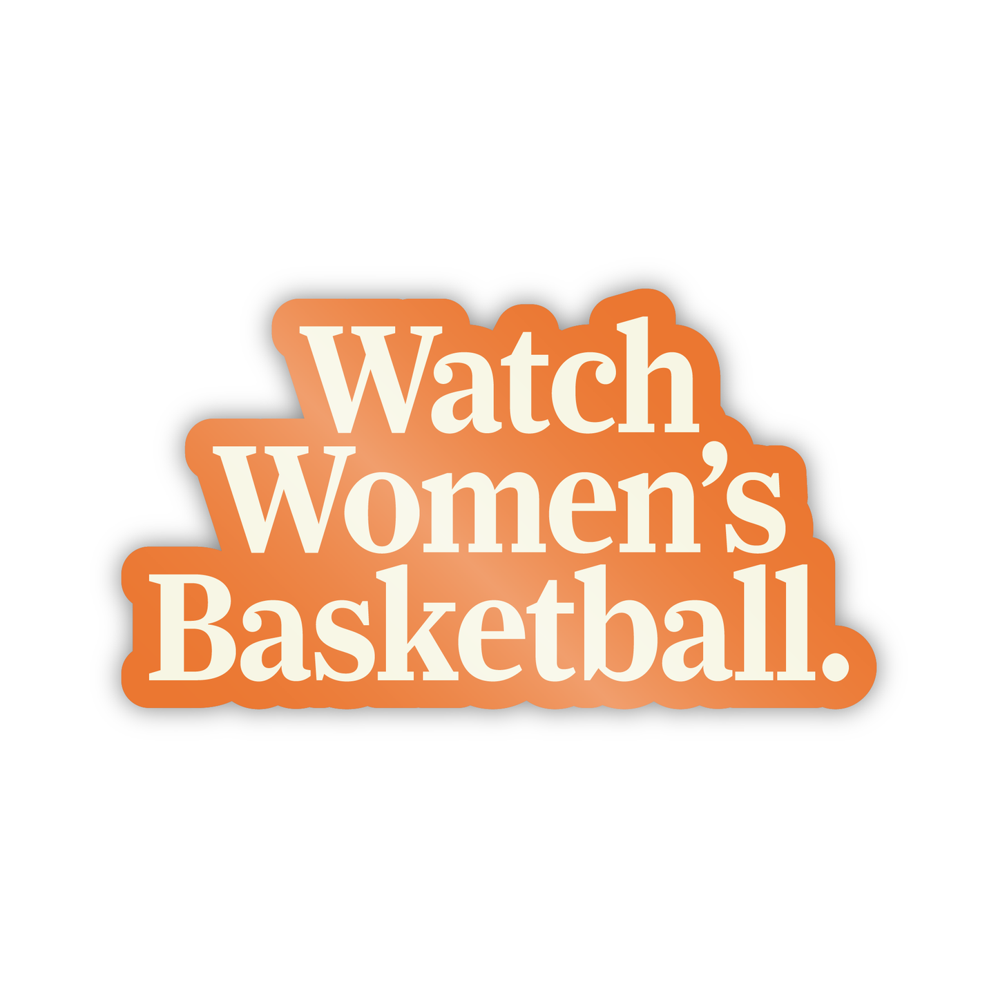 Watch Women's Basketball Sticker - Orange