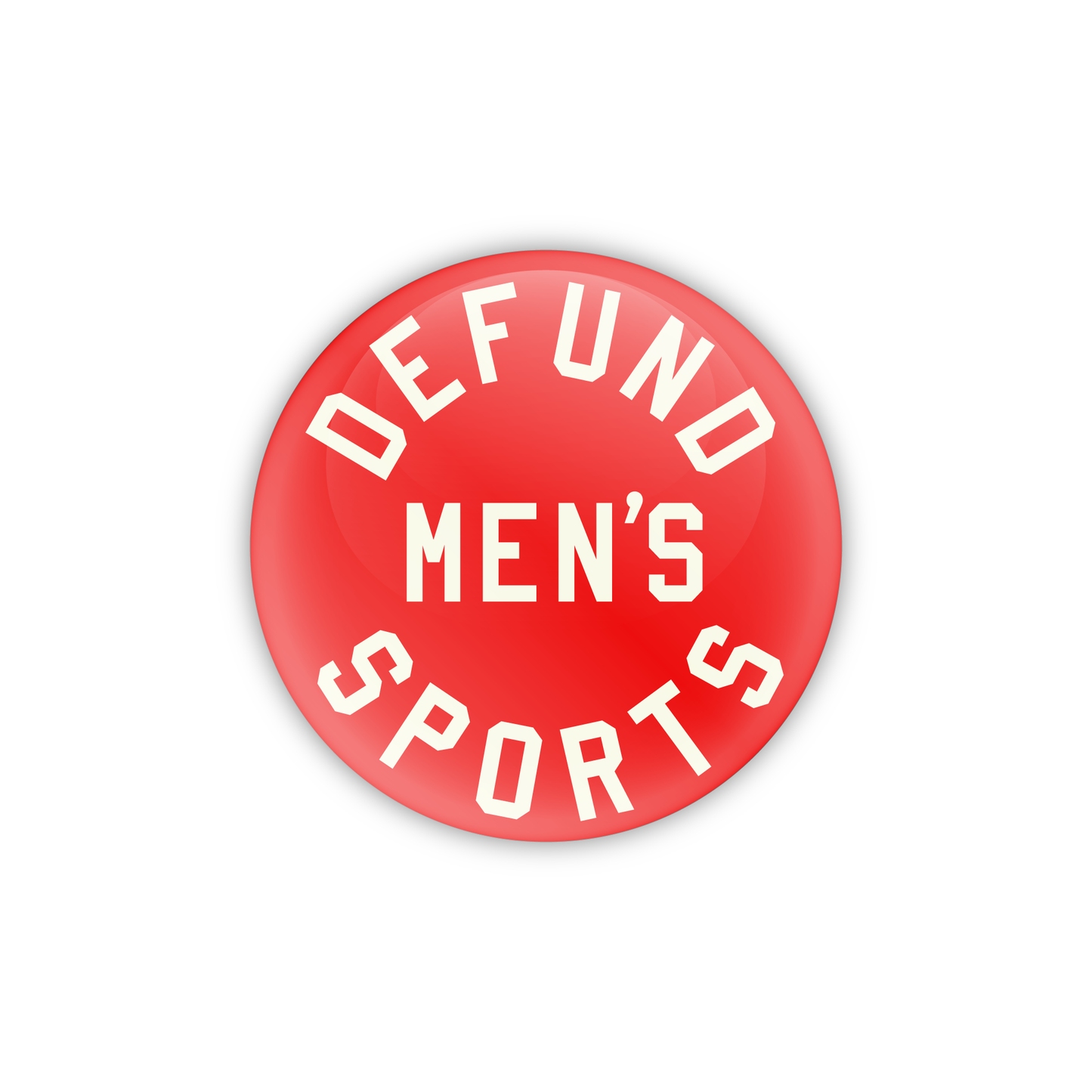 Defund Men's Sports Button - Red