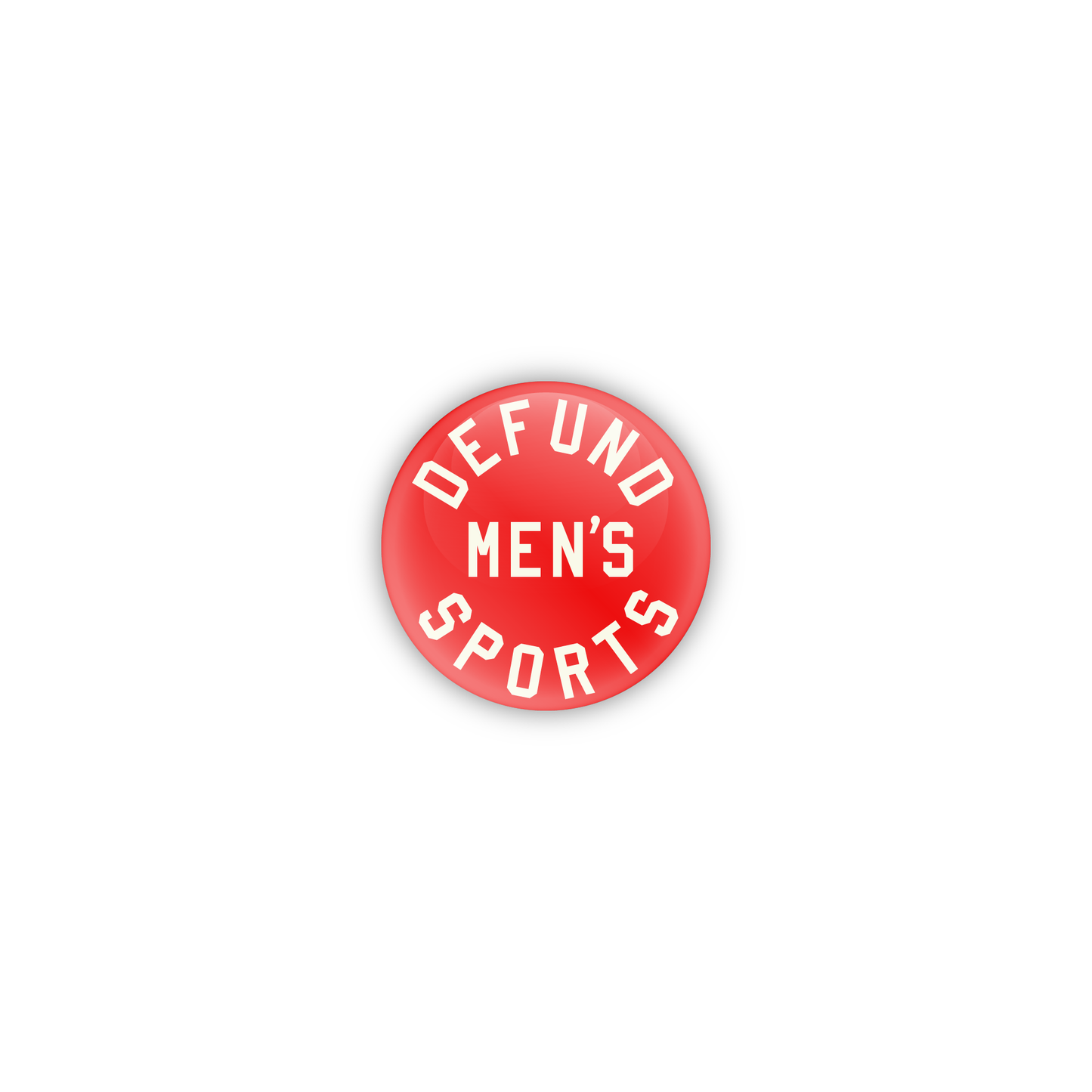 Defund Men's Sports Button - Red