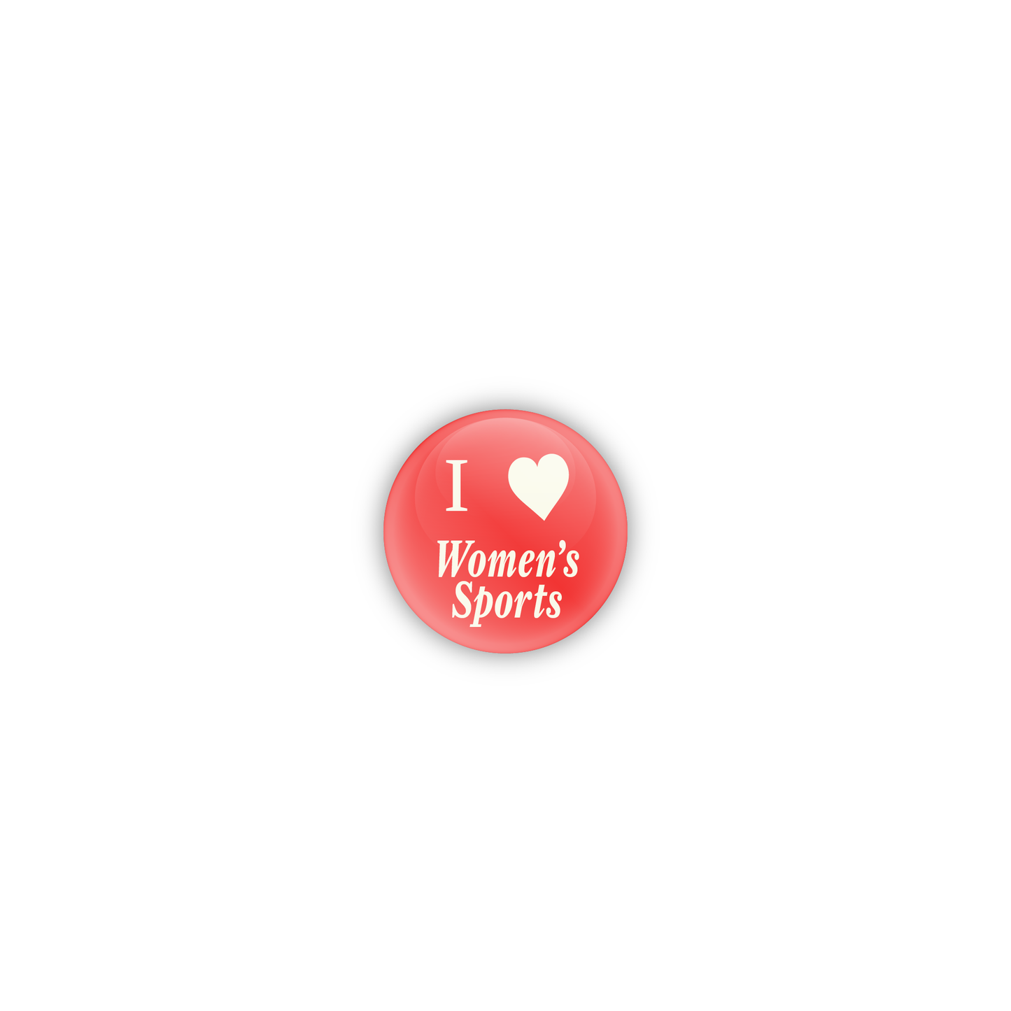 I Heart Women's Sports Button - Red