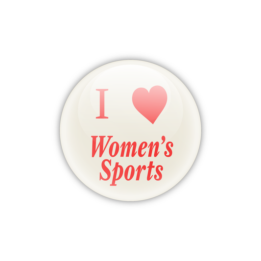 I Heart Women's Sports Button - White