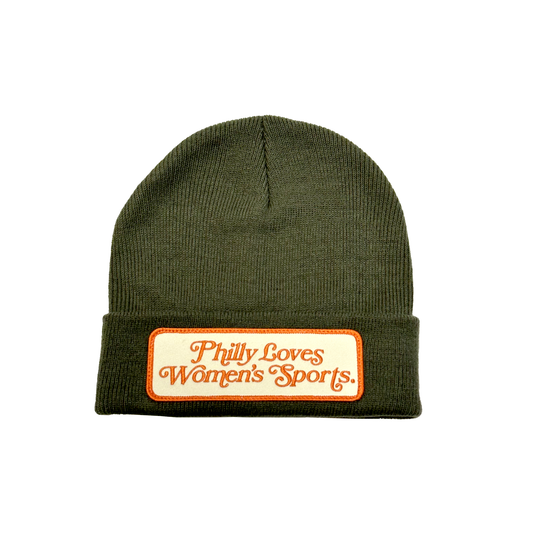 Philly Loves Women's Sports Cuff Beanie - Army Green